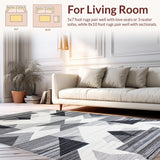 Contemporary Grey Geometric Motif(Gray)