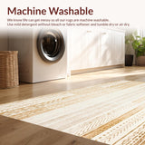 Boho Chic Beige with Abstract Tribal Lines and Subtle Chevron Details(Beige)