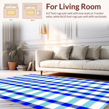 Minimalist Blue Tartan Style(Blue)