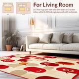 Apple Home Accent Area Mats Latex Back Non Slip Bedside Mat(Red)