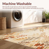 Desert Bloom Beige Area Contemporary Floral Motif(Beige)