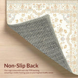 Ivory Floral Area Beige Circular(Ivory)