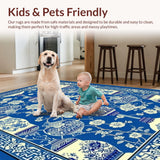 Luxurious Classic Symmetrical Floral Motif(Blue)