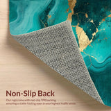 Artful Gold Accented Teal Splash(Green)