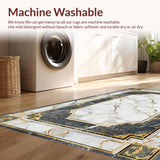 Geometric Gold Accented Visual Harmony(White)