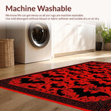 Eerie Bat Motif with Contrast(Red)