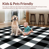 Stylish Farmhouse Plaid Motif(Black)