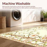 Area Runner with Beige Garden Floral(Ivory)