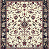 Elegant Beige Oriental Runner Featuring Classic Floral Medallion Motifs(Ivory)