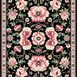 Striking Black Floral Aesthetic(Black)