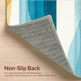 Lively Retro Striped Bath Mat(Blue)