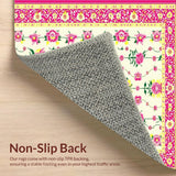 Cheerful Colorful Botanical Motif(White)