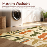 Modern Kids Room Geometric Jungle Print(Beige)