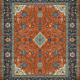 Vibrant High Low Textured Motif(Orange)