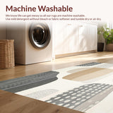 Modern Grey Beige Area With Elegant Geometric Spotted(Gray)