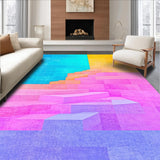 Dreamy Colorful Curved Lines(Blue)