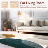 Modern Echoes Abstract Beige Area Stylish(Beige)