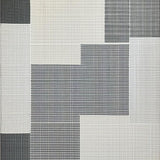 Modern Rustic Shag with Geometric Elements(Black)