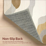 Abstract Riverbed Modern Rustic Beige Cream Runner Area(Beige)