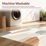Abstract Brushstroke Design in Blended Beige and Grey(Beige)