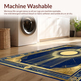 Stylish Geometric Gold Fusion(Blue)