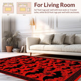 Eerie Bat Motif with Contrast(Red)