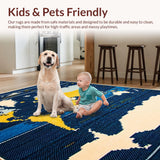 Chic Earth Design Playroom Non Slip(Blue)