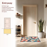 Seaside Blooms Textured Area With Sun Protected Floral Elements(Blue)