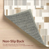 Modern Abstract Area Geometric Beige Design(Beige)