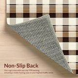 Fringed Neutral Entryway Durable Area(Beige)