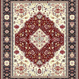 Boho Red Beige Area(Beige)
