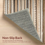 Vintage Boho Stripe Area(Brown)