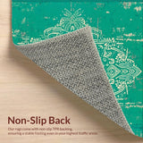 Distressed Medallion Green Non Shedding(Green)