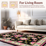 Whimsical Dark Floral Fusion(Black)