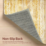 Boho Chic Distressed Beige Yellow Accent for Indoor Decor(Gold)