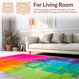 Playful Shaggy Rainbow Color Splash(Pink)