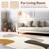 Abstract Earthy Area Neutral Modern Design(Beige)