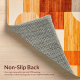 Entryway Sun Print Minimalist Area(Orange)