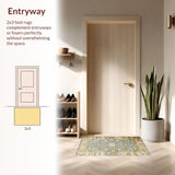 Artful Minimalist Symmetrical Floral Elements(Blue)