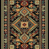 Stylish Mid Century Black Geometry(Black)