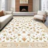 Chic Floral Boho Entryway with Layered Beige and Khaki Petal(Beige)