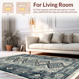 Southwestern Grey Minimalist Non Shedding(Gray)