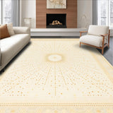 Elegant Floor Modern Boho with Central Starburst Design(Beige)