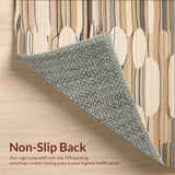 Modern Meander Decorative Runner in Earthy Beige and Brown Palette(Beige)