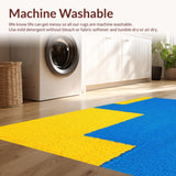 Abstract Geometric Blue Yellow(Blue)
