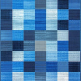 Modern Vibrant Geometric Motif(Blue)