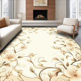Stylish Area with Elegant Floral Design for Effortless Style(Beige)