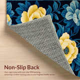 Elegant Blue Tones Flower Motif(Blue)