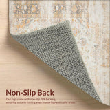 Beige Boho Accent Floor Cover Oriental Indoor Distressed(Beige)