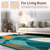 Artisan Crafted Colorful Leaf Motif(Blue)